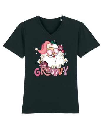 retro de Craciun - Groovy Disco Santa Black