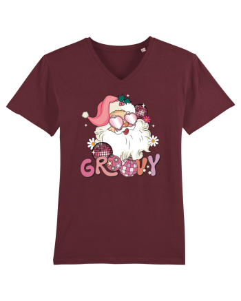 retro de Craciun - Groovy Disco Santa Burgundy