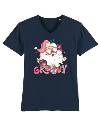 retro de Craciun - Groovy Disco Santa French Navy