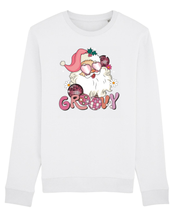 retro de Craciun - Groovy Disco Santa White