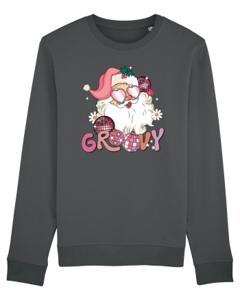 retro de Craciun - Groovy Disco Santa Anthracite