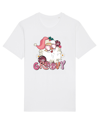 retro de Craciun - Groovy Disco Santa White
