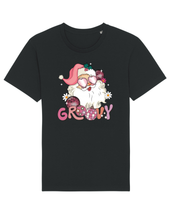 retro de Craciun - Groovy Disco Santa Black