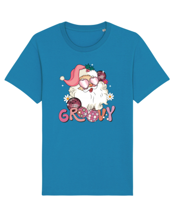 retro de Craciun - Groovy Disco Santa Azur