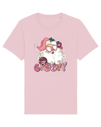 retro de Craciun - Groovy Disco Santa Cotton Pink