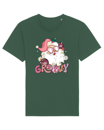 retro de Craciun - Groovy Disco Santa Bottle Green