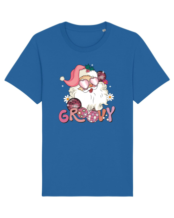 retro de Craciun - Groovy Disco Santa Royal Blue