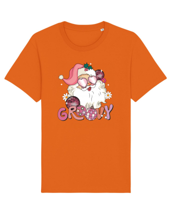 retro de Craciun - Groovy Disco Santa Bright Orange