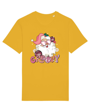 retro de Craciun - Groovy Disco Santa Spectra Yellow