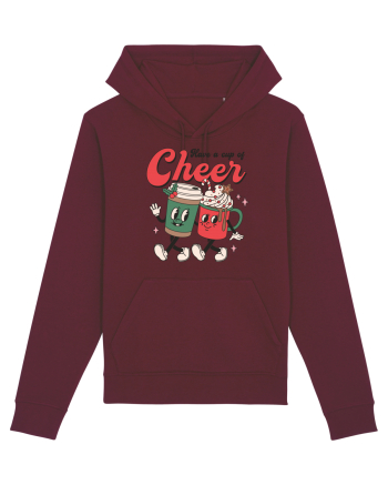 retro de Craciun - Have a cup of cheer Burgundy