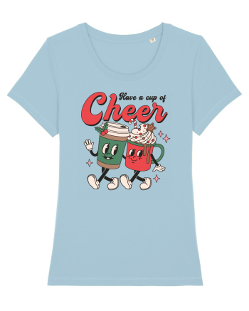 retro de Craciun - Have a cup of cheer Sky Blue