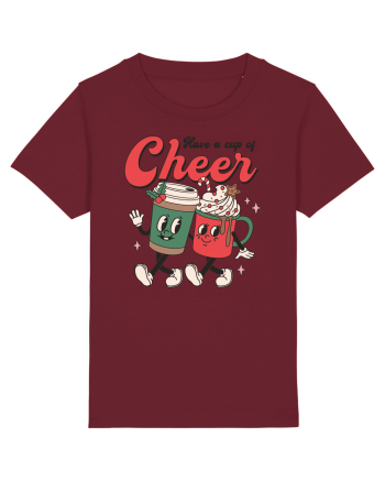 retro de Craciun - Have a cup of cheer Burgundy