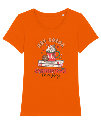 retro de Craciun - Hot cocoa and christmas movies Bright Orange