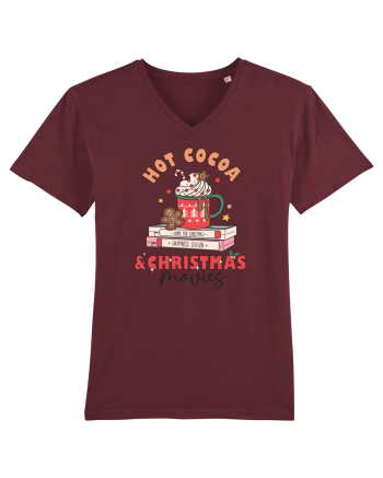 retro de Craciun - Hot cocoa and christmas movies Burgundy