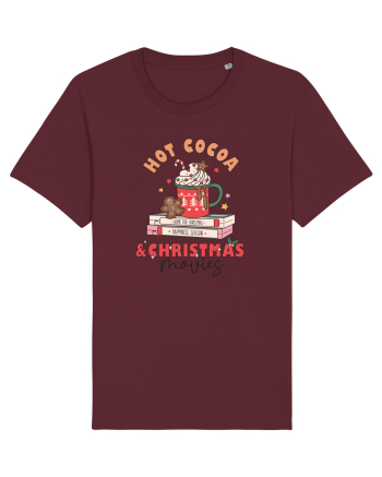 retro de Craciun - Hot cocoa and christmas movies Burgundy