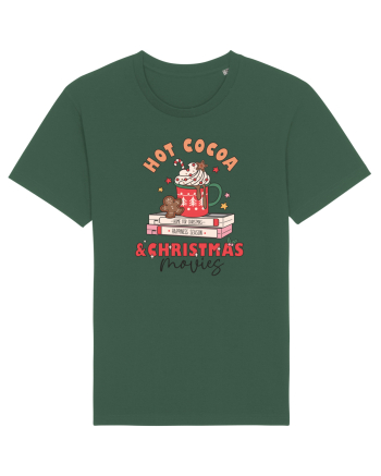 retro de Craciun - Hot cocoa and christmas movies Bottle Green