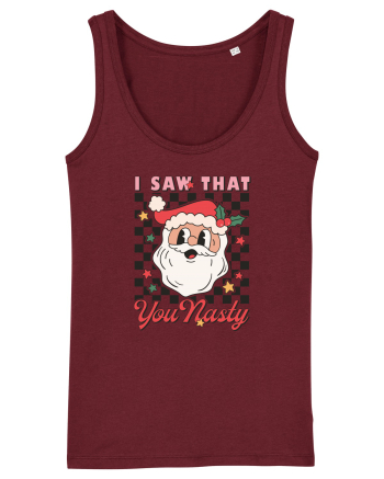 retro de Craciun - I saw that you nasty Burgundy
