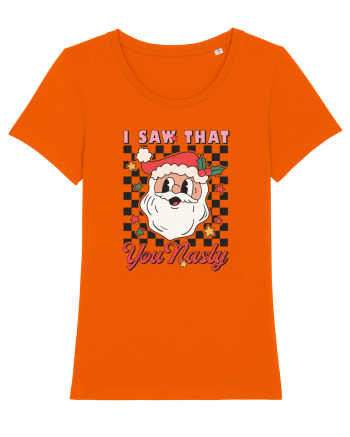 retro de Craciun - I saw that you nasty Bright Orange
