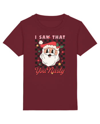 retro de Craciun - I saw that you nasty Burgundy