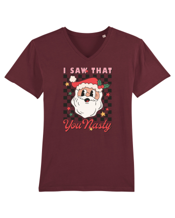 retro de Craciun - I saw that you nasty Burgundy