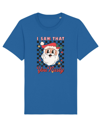 retro de Craciun - I saw that you nasty Royal Blue