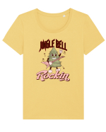 retro de Craciun - Jingle bell rocking Tricou mânecă scurtă guler larg fitted Damă Expresser