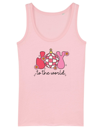 retro de Craciun - Joy to the world Cotton Pink