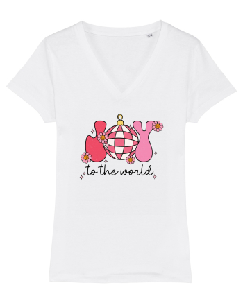 retro de Craciun - Joy to the world White