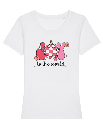 retro de Craciun - Joy to the world White