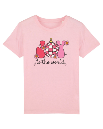 retro de Craciun - Joy to the world Cotton Pink