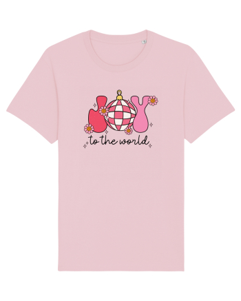 retro de Craciun - Joy to the world Cotton Pink