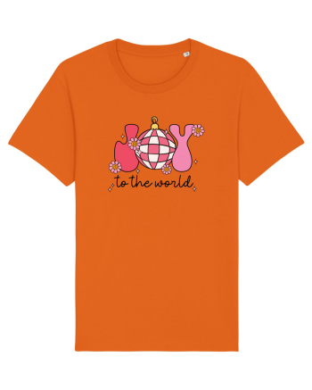 retro de Craciun - Joy to the world Bright Orange
