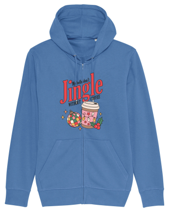 retro de Craciun - My bells do not jingle without coffee Bright Blue
