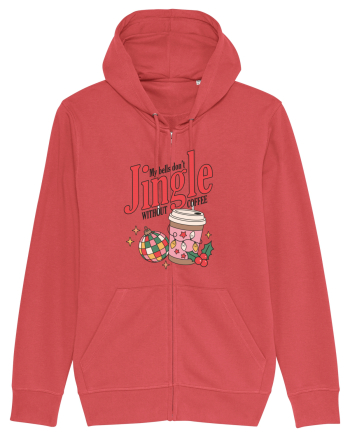 retro de Craciun - My bells do not jingle without coffee Carmine Red