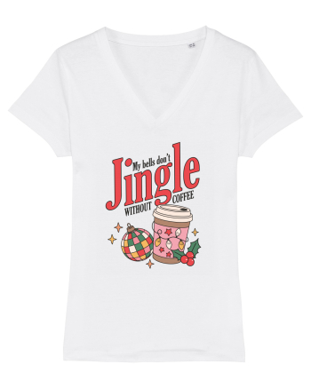 retro de Craciun - My bells do not jingle without coffee White