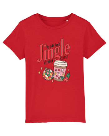 retro de Craciun - My bells do not jingle without coffee Red
