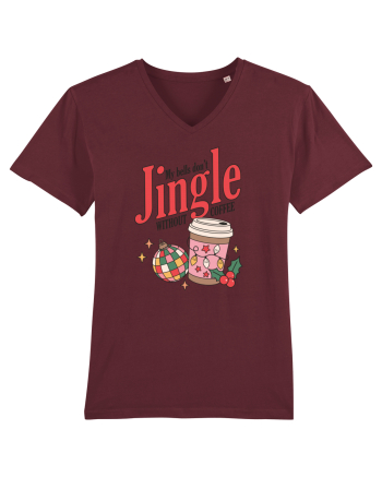 retro de Craciun - My bells do not jingle without coffee Burgundy