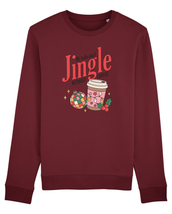 retro de Craciun - My bells do not jingle without coffee Burgundy