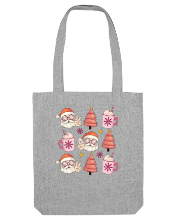retro de Craciun - Santa cocoa tree Heather Grey