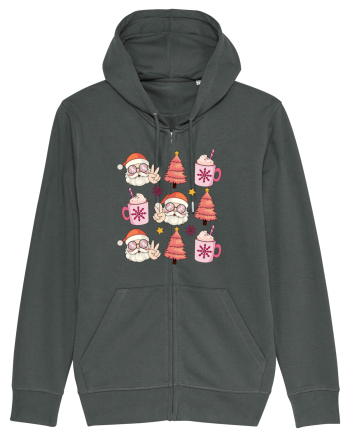retro de Craciun - Santa cocoa tree Anthracite