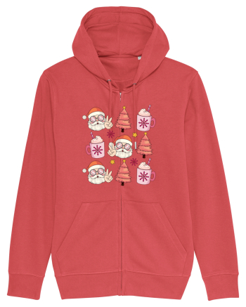retro de Craciun - Santa cocoa tree Carmine Red