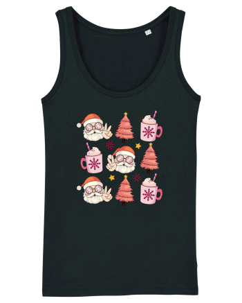 retro de Craciun - Santa cocoa tree Black