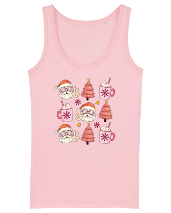retro de Craciun - Santa cocoa tree Cotton Pink