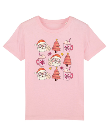 retro de Craciun - Santa cocoa tree Cotton Pink