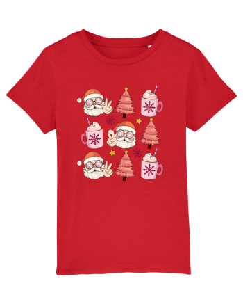 retro de Craciun - Santa cocoa tree Red
