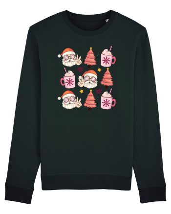 retro de Craciun - Santa cocoa tree Black