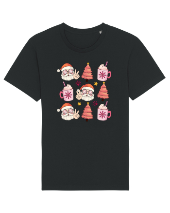 retro de Craciun - Santa cocoa tree Black