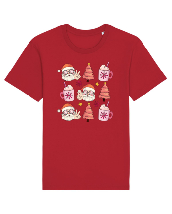 retro de Craciun - Santa cocoa tree Red