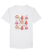 retro de Craciun - Santa cocoa tree Tricou mânecă scurtă guler larg Bărbat Skater