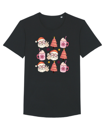 retro de Craciun - Santa cocoa tree Black